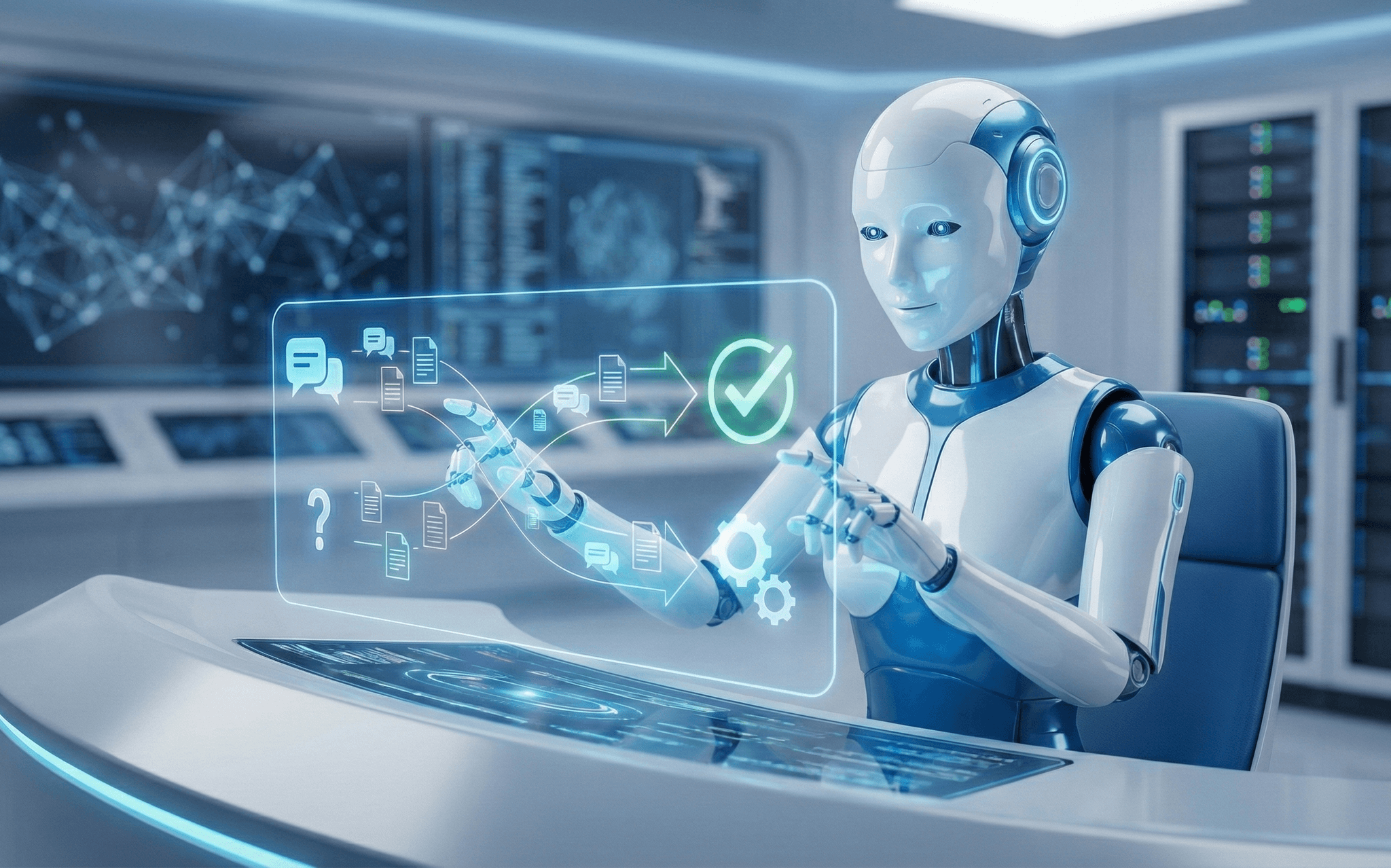 AI Support Agent — architecture diagram showing intent classification, resolution, and escalation flow